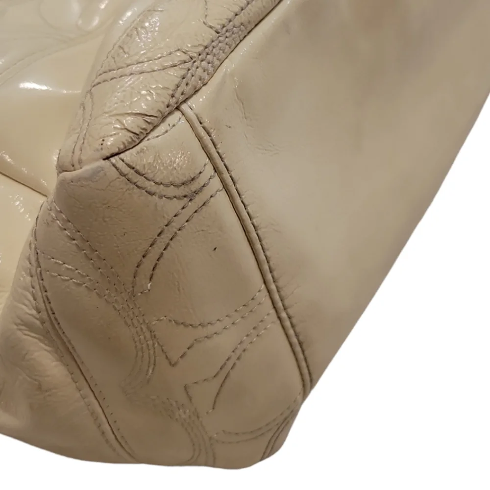Coach Cream leather diaper bag
